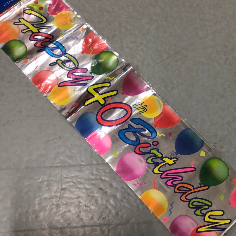 Happy Birthday Banner -40th