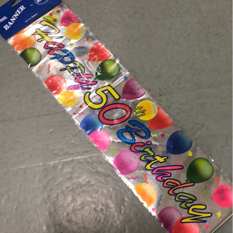 Happy Birthday Banner – 50th