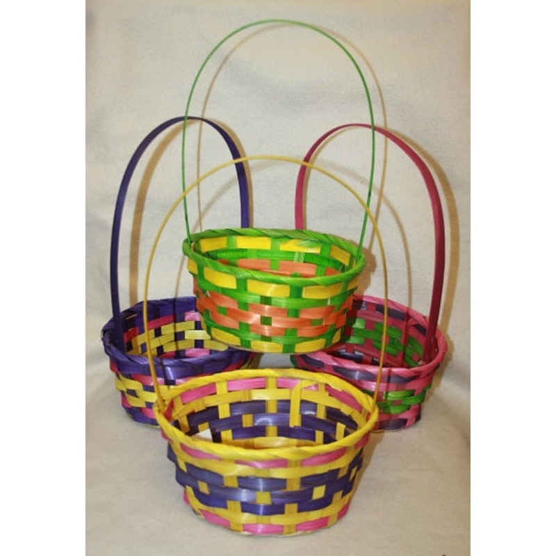 Large Easter egg basket -easter parties bonnets easter parade / colour selected at random