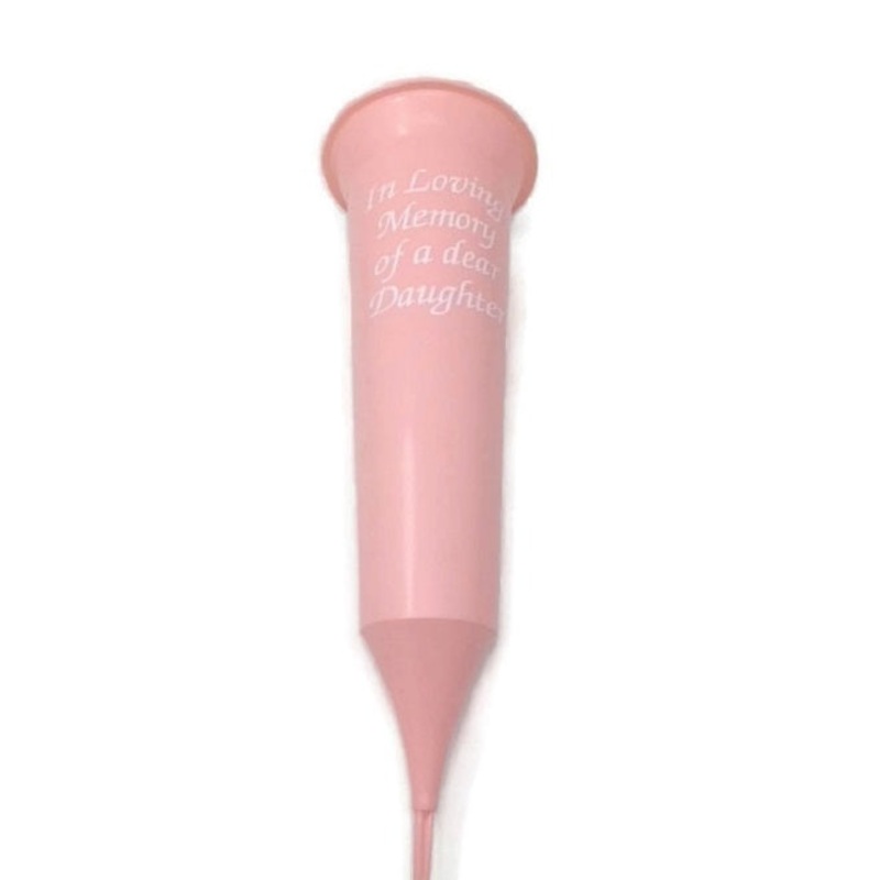 Light Pink  Grave Vase Spike In Loving Memory of a – Daughter