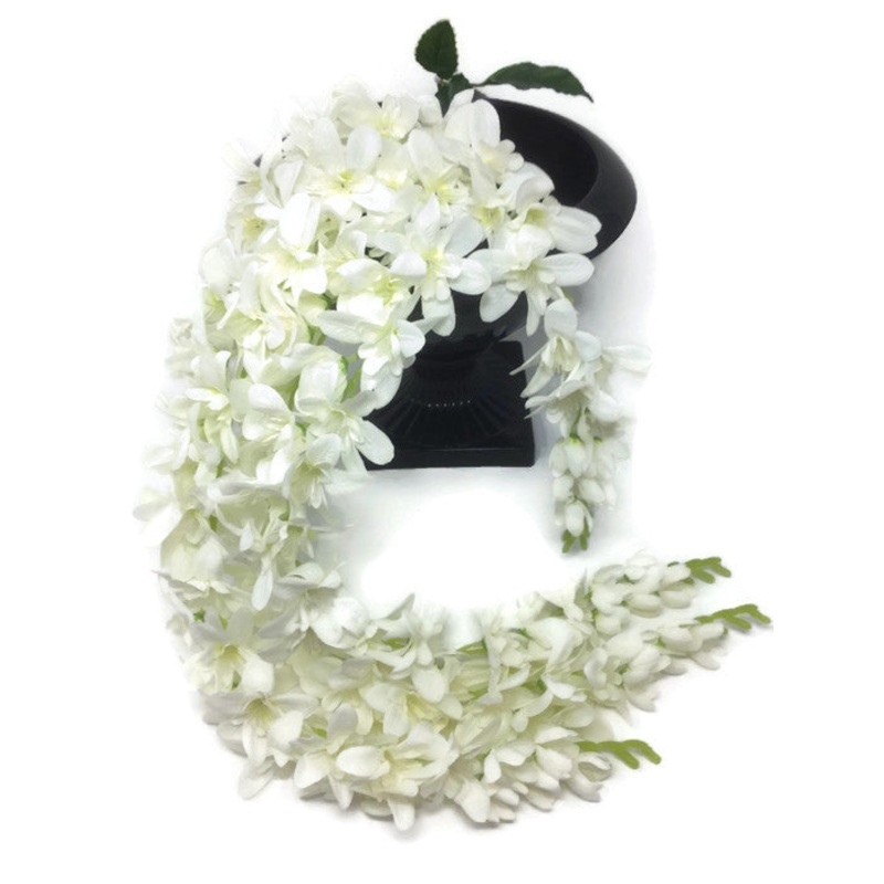 Cream Trailing Wisteria Flower x 84cm
