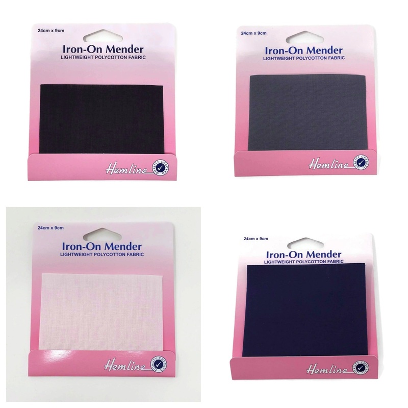 Iron-On Polycotton Mender Patch 24 x 9cm – Choice of Colour