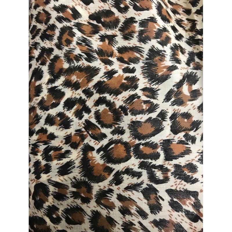 Polycotton Leopard Animal Print Fabric – Width 44 / 112cm – 1 Metre