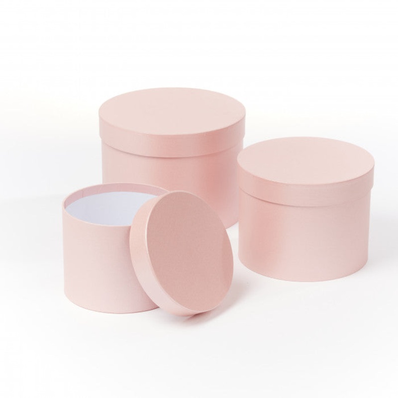 Symphony Lined Hat Boxes – Set of 3 – Light Pink 41-00760