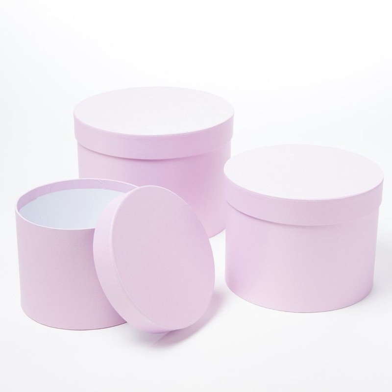 Symphony Lined Hat Boxes – Set of 3 – Lilac