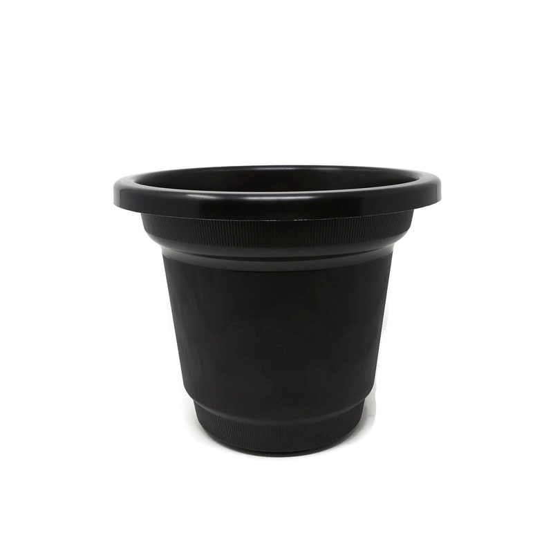 25cm Plastic Planter -Black