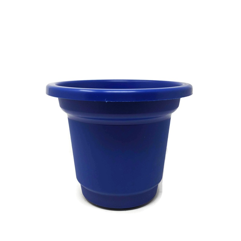 25cm Plastic Planter – Dark Blue