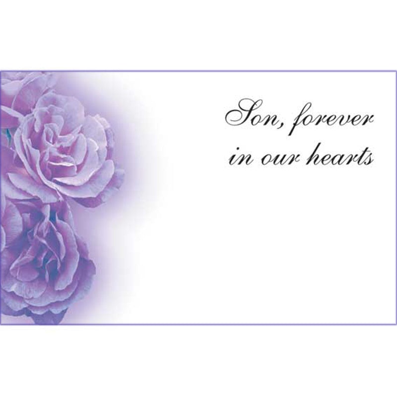 50 Cards In Loving Memory of a Dear Son – Two Side Flowers