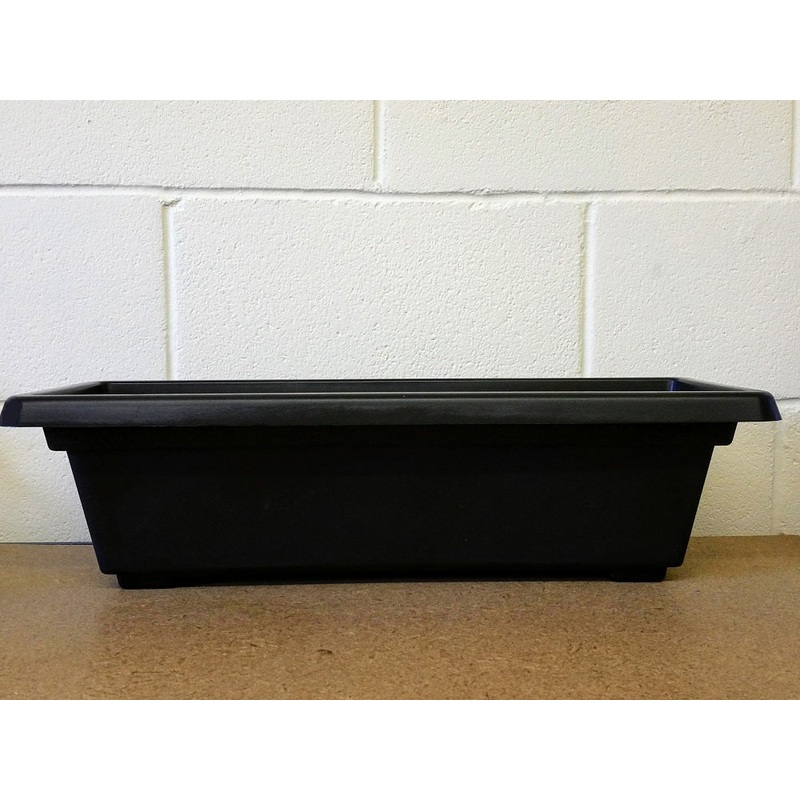 59cm Plastic Flower & Plant Trough  – Black