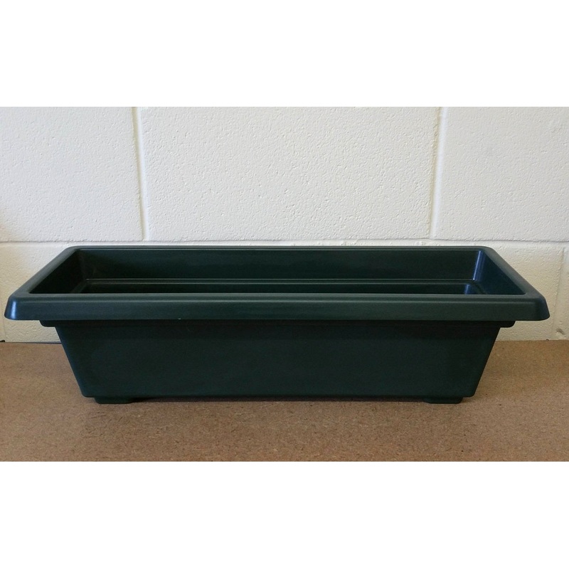 59cm Plastic Flower & Plant Trough  – Dark Green