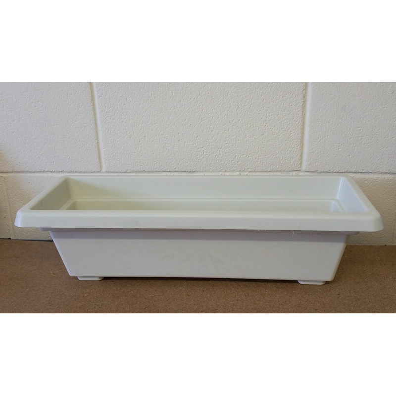 59cm Plastic Flower & Plant Trough  – Ivory