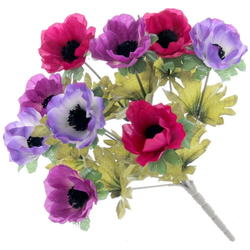 Anemone Bush x 27cm – Purple Cerise and Plum AM0902