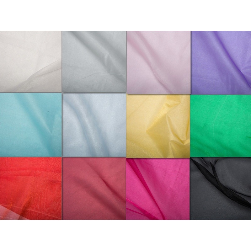 Chinese Crystal Organza Fabric x 145cm / 58 – Select Colour