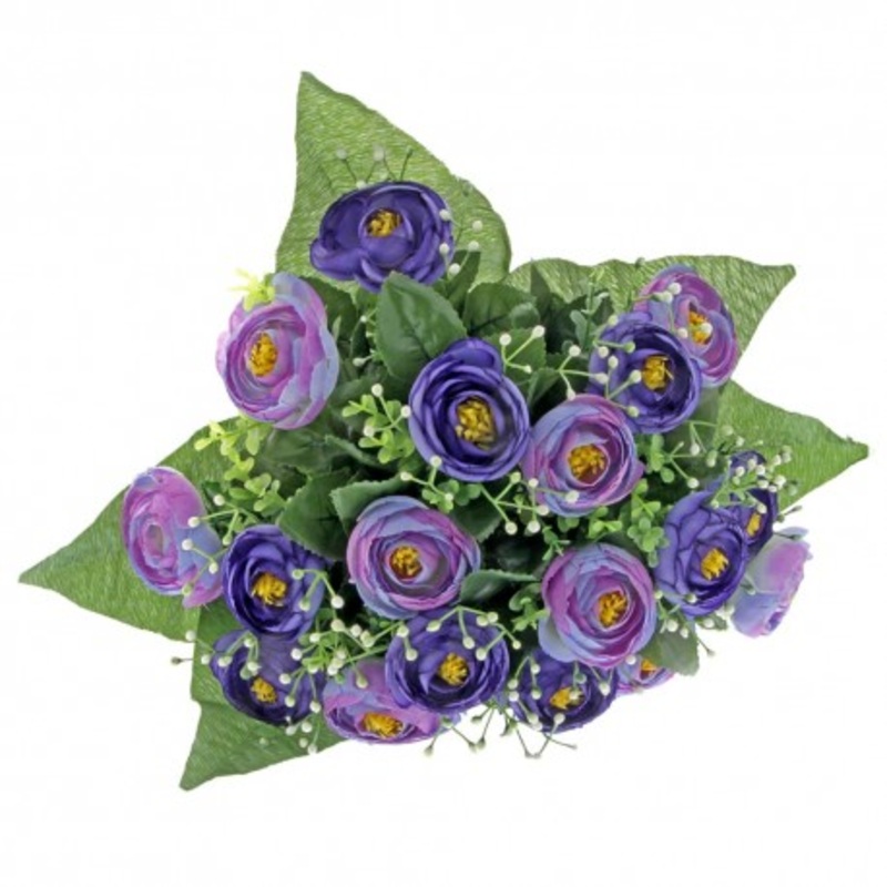 Ranunculus Bush – Mainly Purple & Slight Blue Mix (18 Heads) RN1801