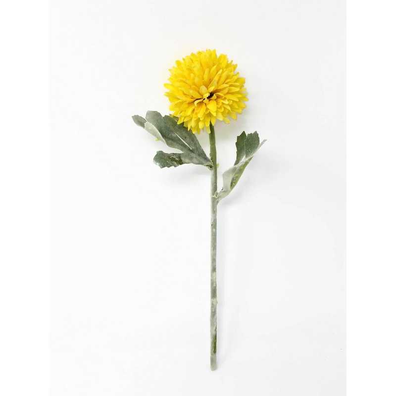 Single Stem Chrysanthemum Pick x 27cm – Yellow