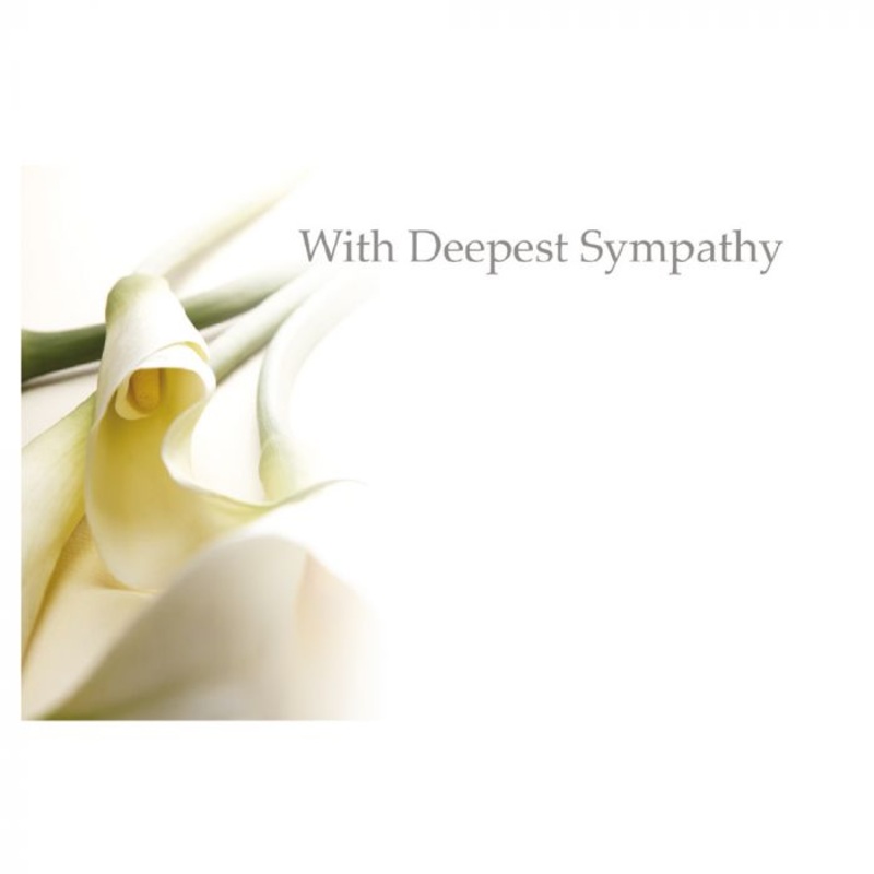 50 Florist Cards With Deepest Sympathy – Calla Lily 60-00068