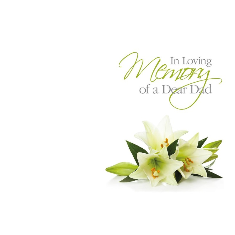 9 Large Florist Sympathy Message Cards – 12.5 x 9cm – In Loving Memory of a Dear Dad