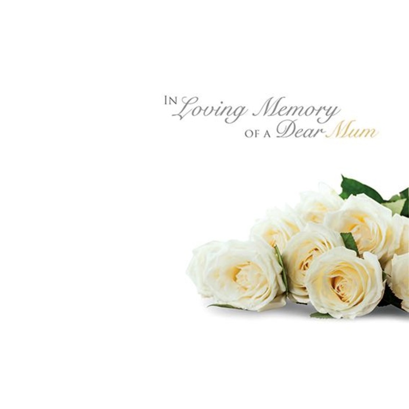 9 Large Florist Sympathy Message Cards – 12.5 x 9cm –  In Loving Memory of a Dear Mum