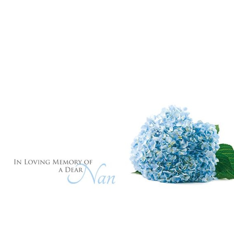 9 Large Florist Sympathy Message Cards – 12.5 x 9cm –  In Loving Memory of a Dear Nan