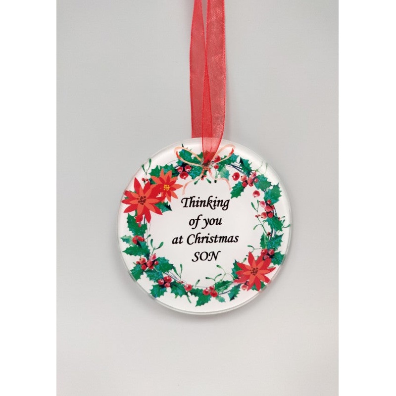 Christmas Wreath Glass Tree Hanger – Son