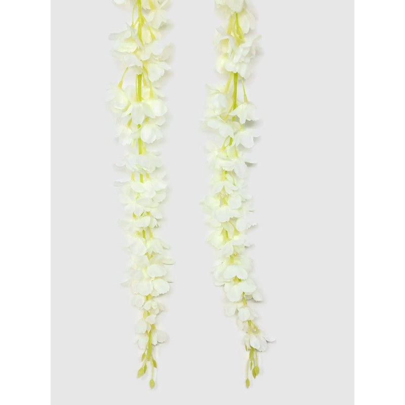 Cream Hanging Wisteria Cherry Blossom Garlands x 180cm – Pack of 2