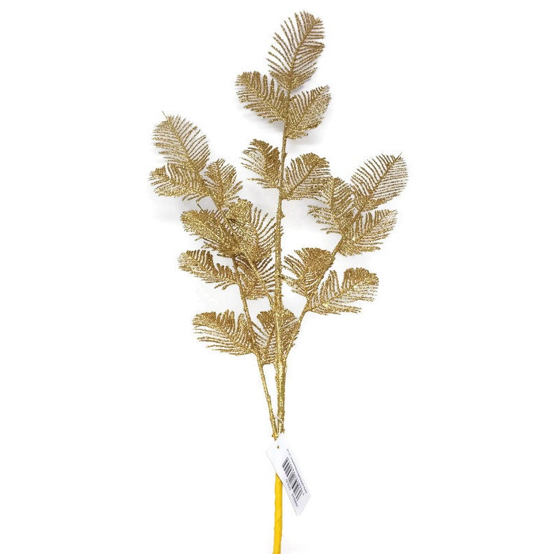Glittered Tall Fern Spray x 72cm – Gold