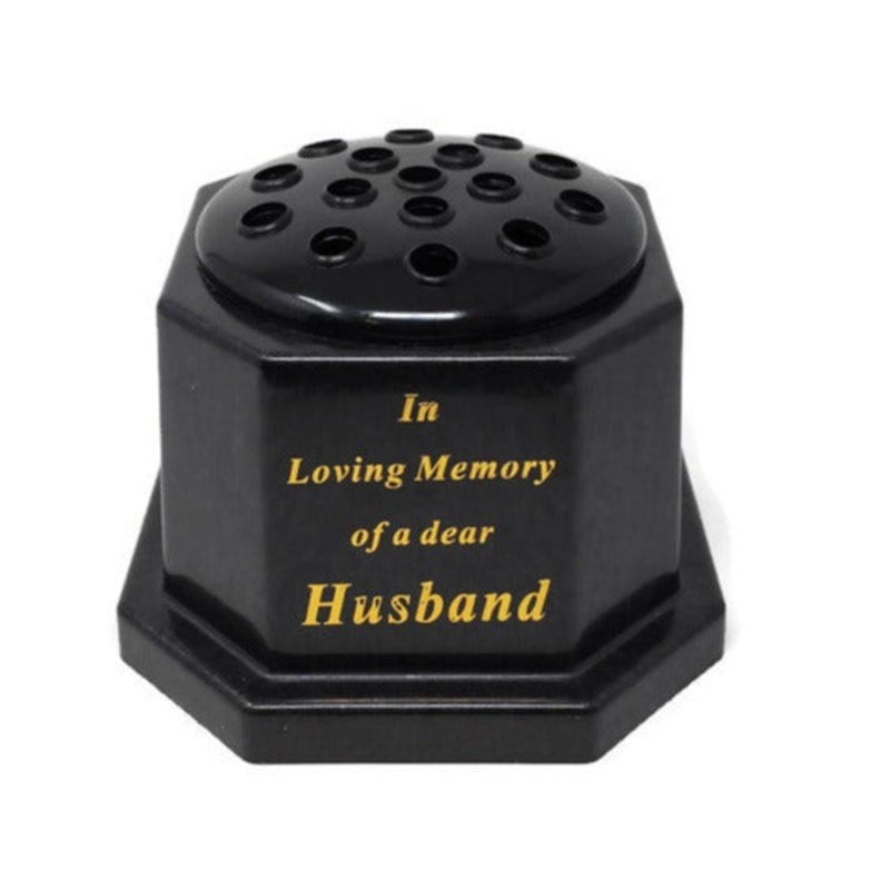 In Loving Memory Black Memorial Pot – Husband