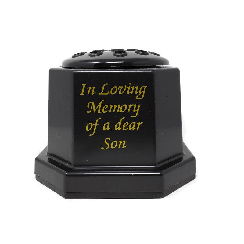 In Loving Memory Black Memorial Pot – Son
