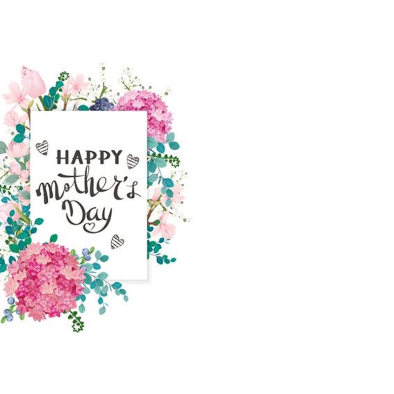 50 Mother’s Day Flower Gift Cards –  Pink & Blue Flowers