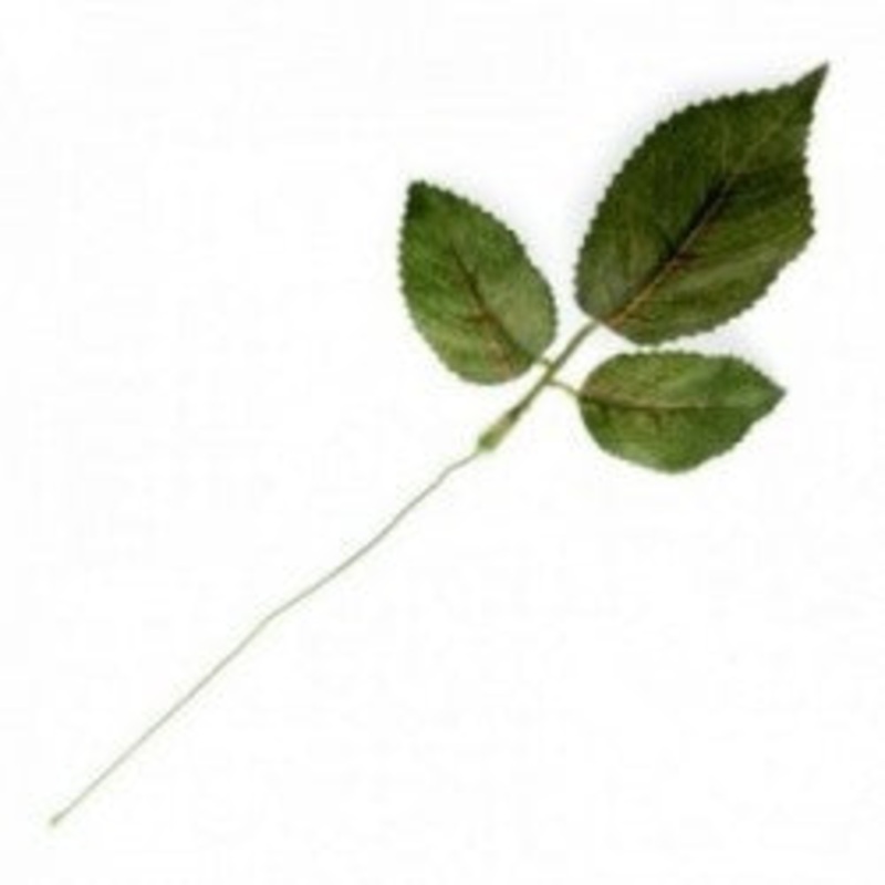 Rose Leaf Pick – Green – 12pcs per pack – 25cm long