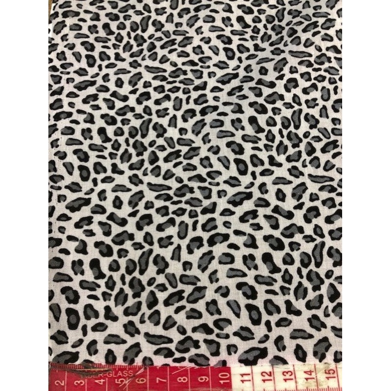 1 Metre Polycotton Lynx Animal Print Fabric x  110cm EPLYN