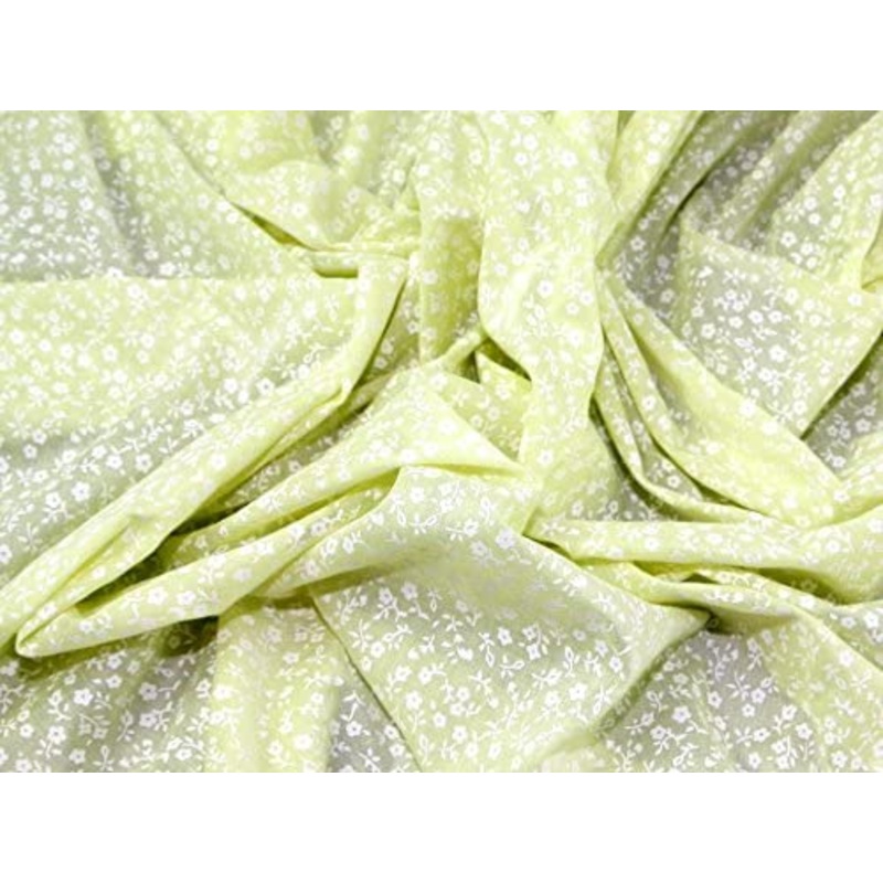 1 Metre Tiny Floral Polycotton x 110cm Width – Yellow