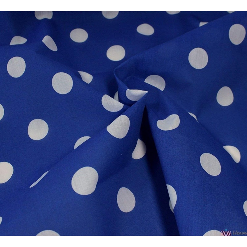 1m 10p\25mm  Royal Blue  Polkadot  Spot Fabric x 112cm / 44