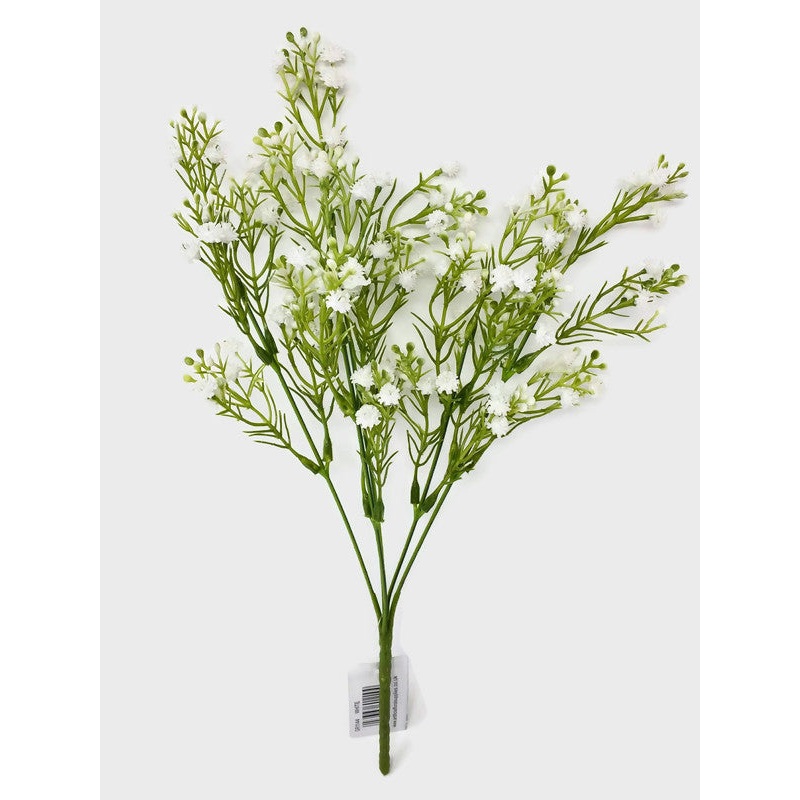 White Gypsophila Flower & Bud Bush x 34cm