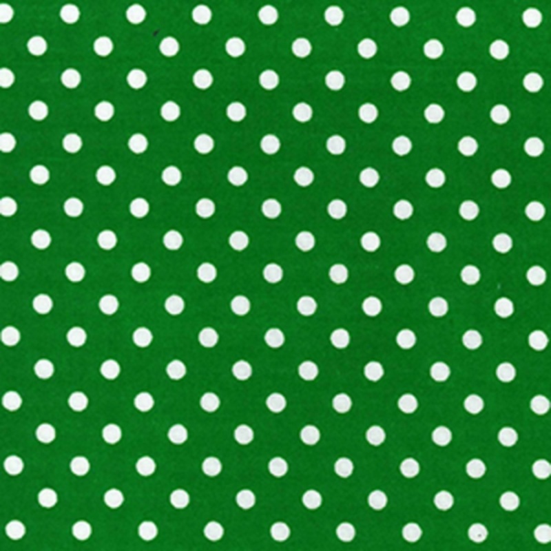 1 Metre Emerald Green 4mm Polka Dot Polycotton Fabric x 112cm Width em4