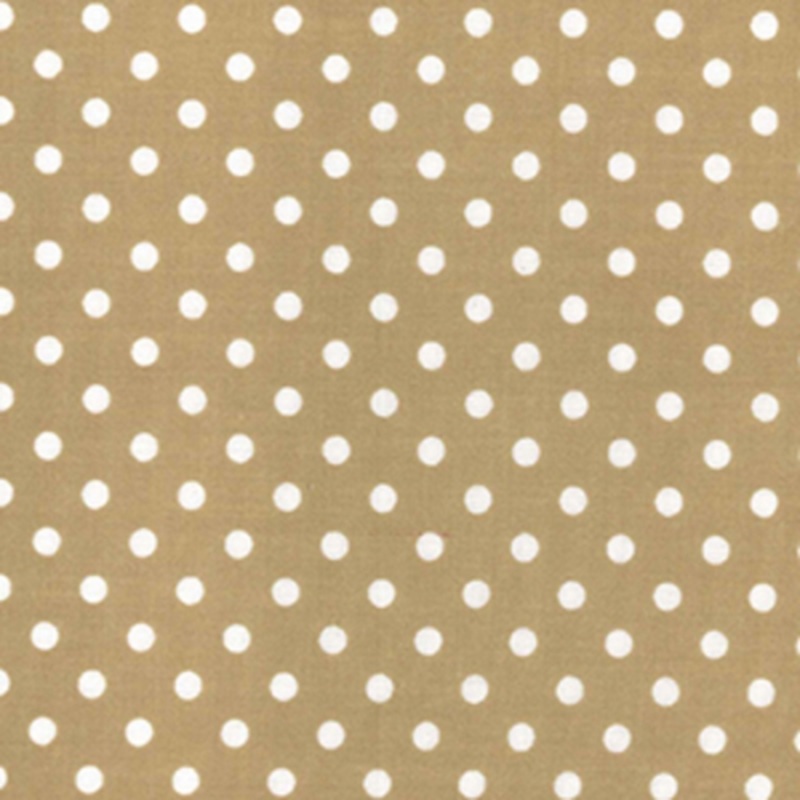 1 Metre Tan 4mm Polka Dot Polycotton Fabric x 112cm Width 4tan