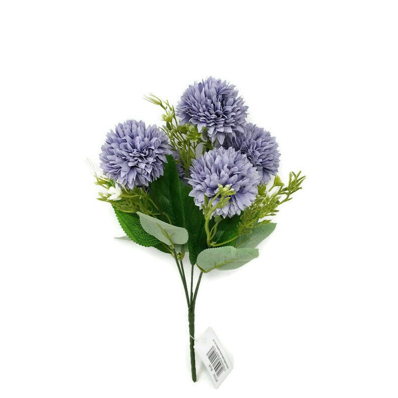 5 Head Spiky Chrysanthemum Bush  x 30cm – Lilac