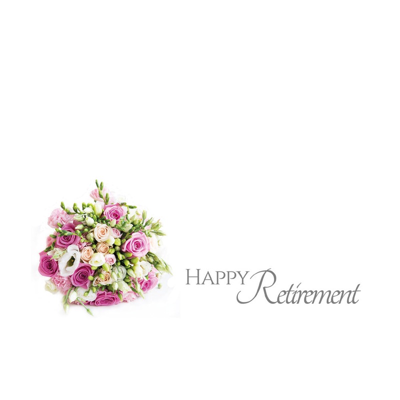 50 Florist Cards Bouquet of Roses – Happy Retirement