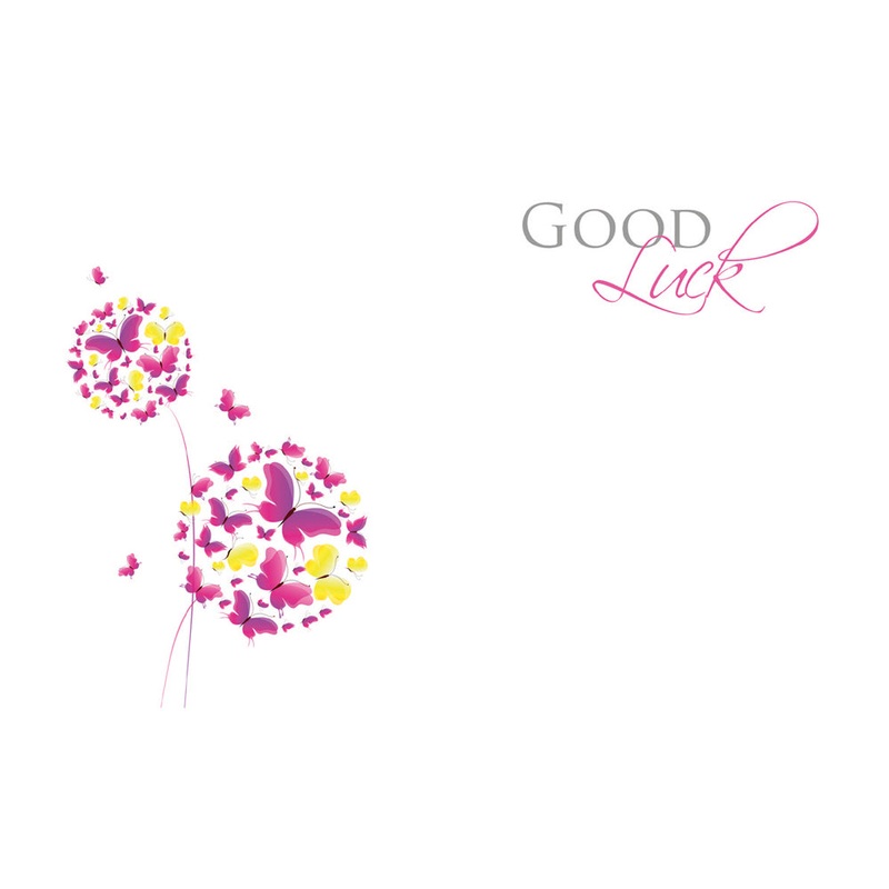 50 Florist Cards – Good Luck – Butterfly Alliums