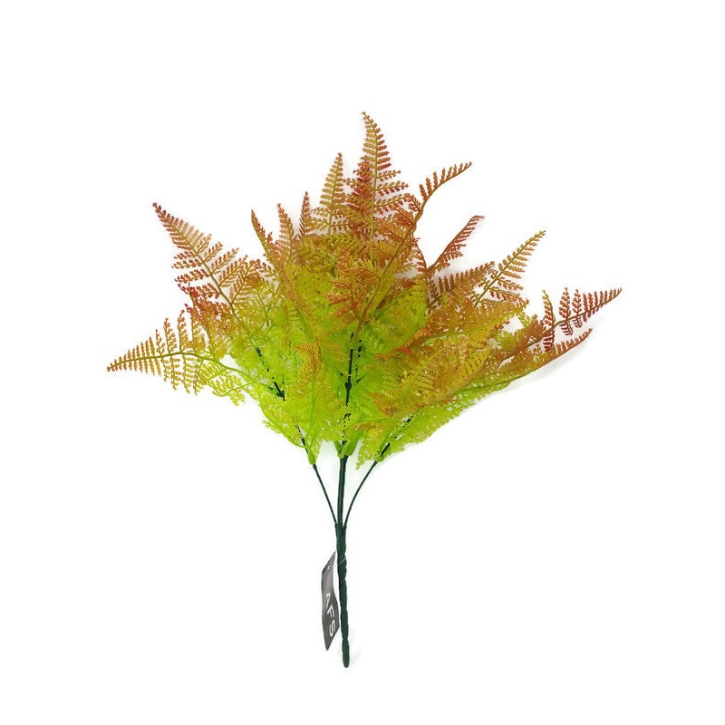 Autumn Colours Plastic Fern x 35cm