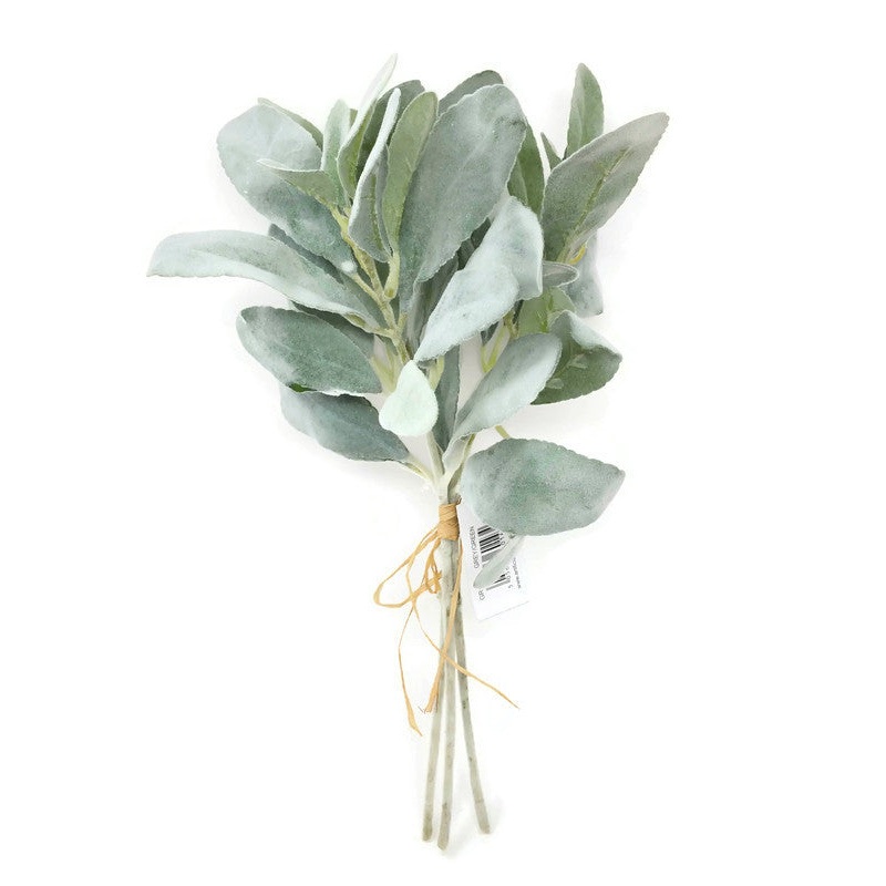 Flocked Lambs Ear – 3 Stems x 36cm