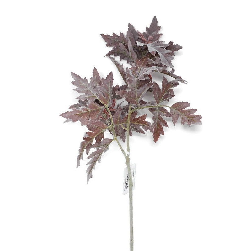 Flocked Thistle Spray x 70cm – Soft Brown/Pink Undertone