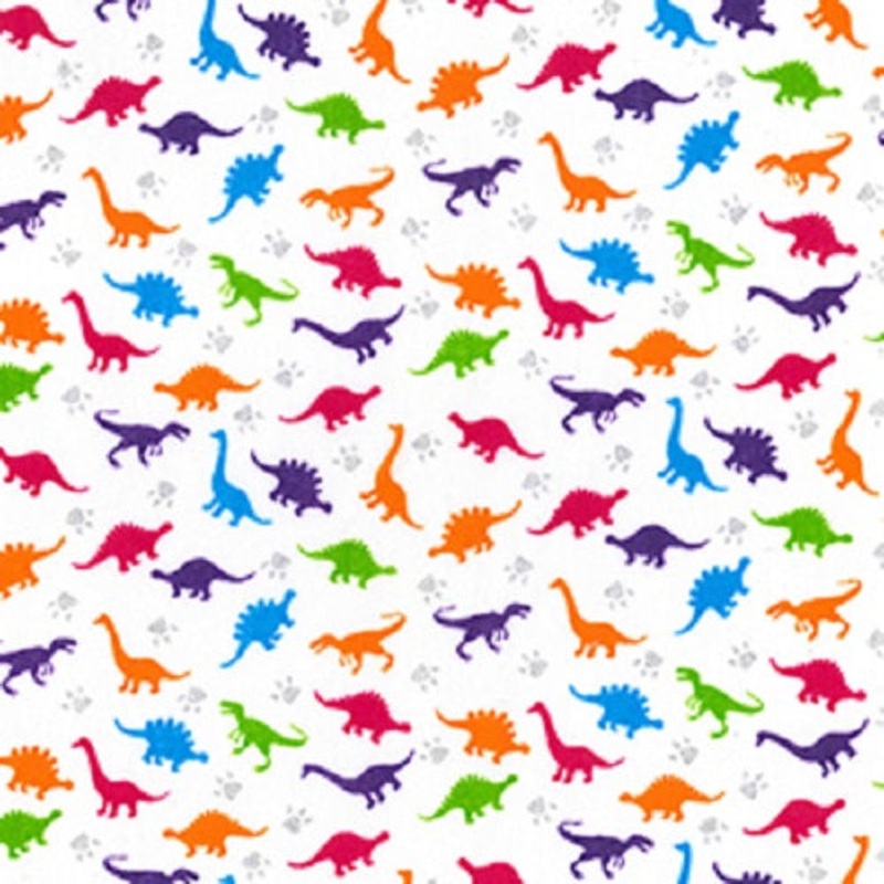 1 Metre Polycotton Dinosaur Footprint Fabric x 112cm / 44 – D778