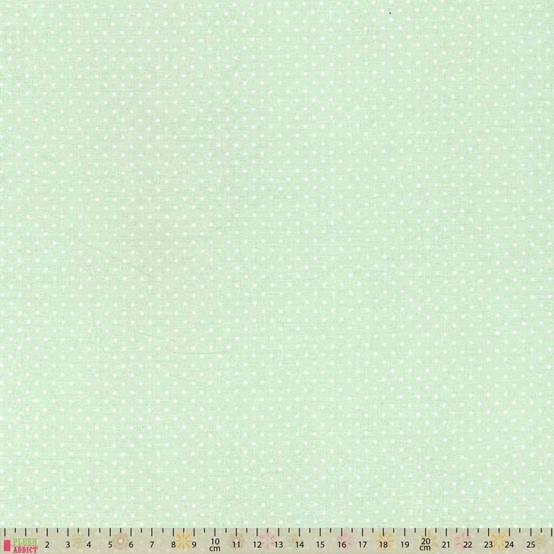 1 Metre Polycotton Mint Pin Spot Fabric x 112cm / 44 (pinm2)