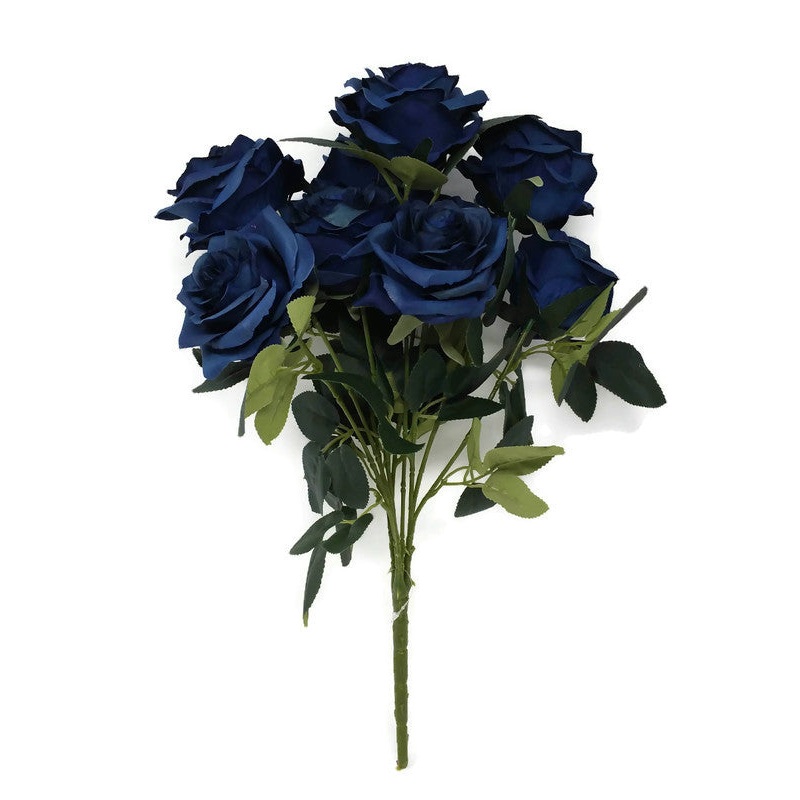 10 Head Rose Bush x 44cm – Navy