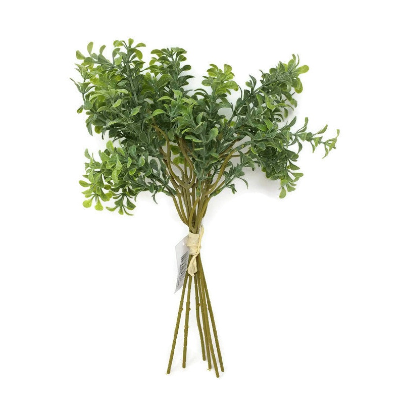 6 Stem Plastic Small Leaf Eucalyptus x 35cm