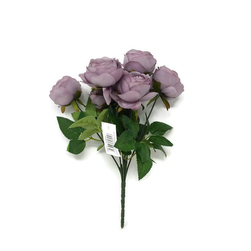 7 Head Rose Bush x 30cm – Light Purple
