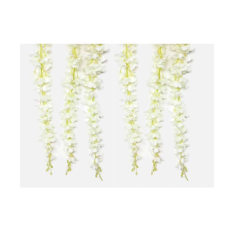 Cream Hanging Wisteria Cherry Blossom Garlands x 60cm – Pack of 6