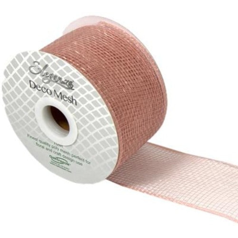 Deco Mesh  63mm x 10m – Rose Gold