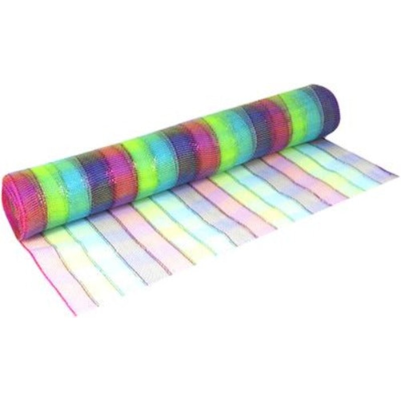 Deco Mesh Colourful Check 53cm x 9.1m (10yds)